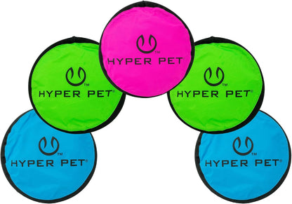 Flippy Flopper Flying Disc Soft Dog Toy 9 Inch, Floats, 5 Pack | Safe on Teeth for All Breeds, Stays on the Water Surface for Pool and Lake Fetch Games, Colors May Vary with Every Order