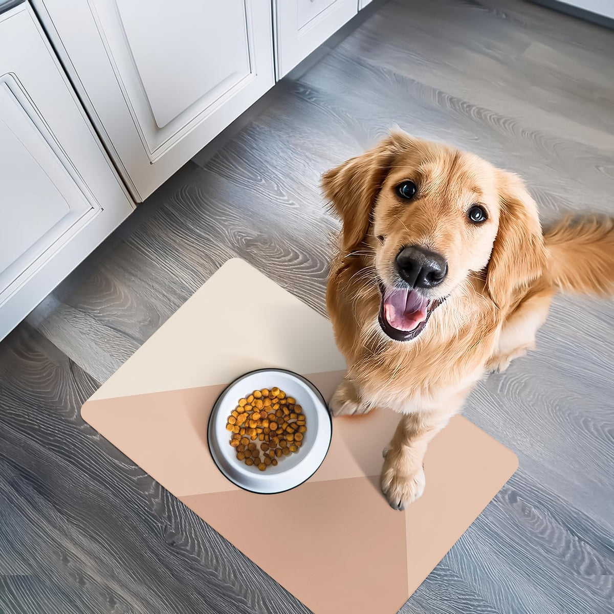 Large Dog Mat for Food and Water, Cat Feeding Mat | Large Waterproof Dog Bowl Mat | Non-Slip Pet Food Mat for Floors | Pet Mats for Food and Water | Easy to Clean