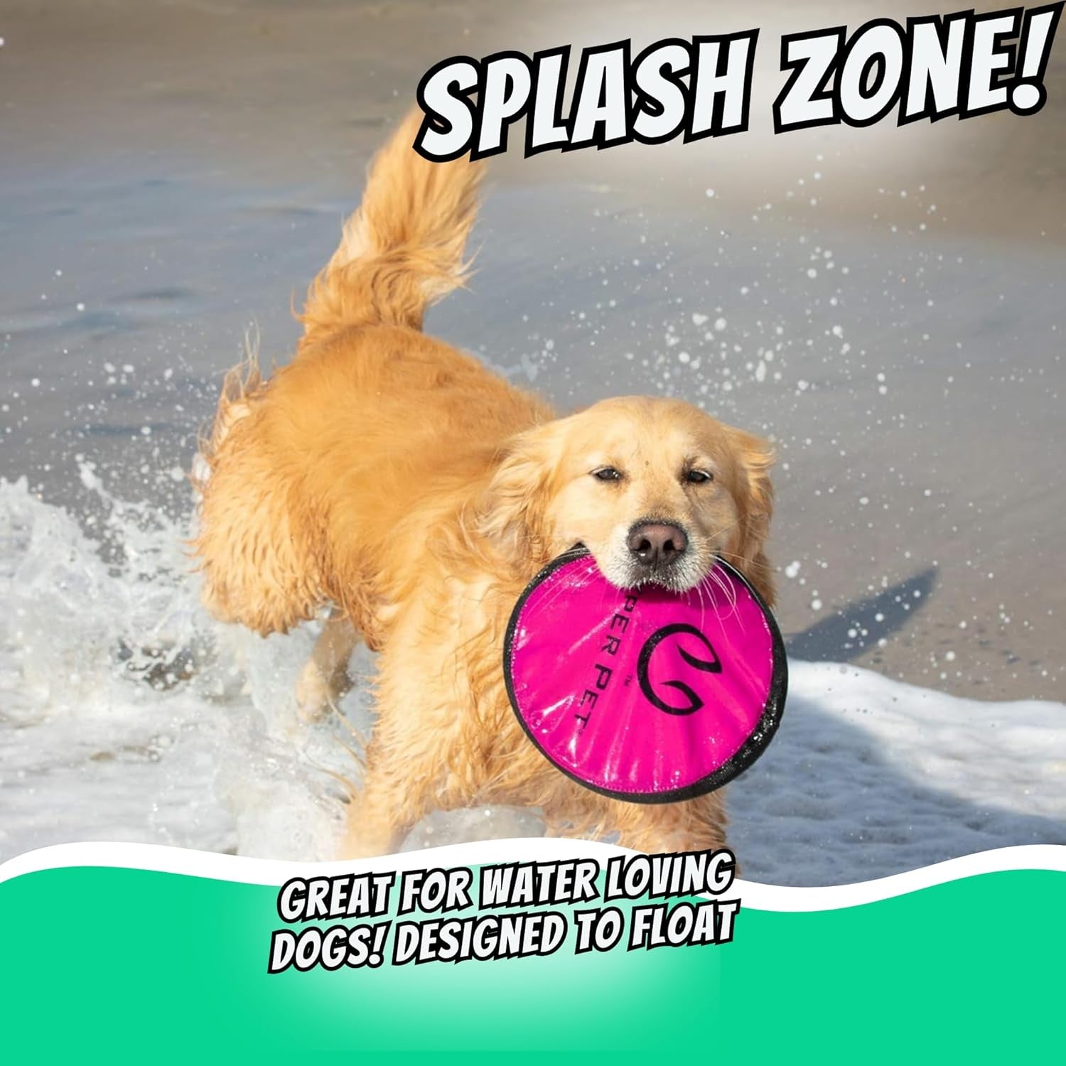 Flippy Flopper Flying Disc Soft Dog Toy 9 Inch, Floats, 5 Pack | Safe on Teeth for All Breeds, Stays on the Water Surface for Pool and Lake Fetch Games, Colors May Vary with Every Order