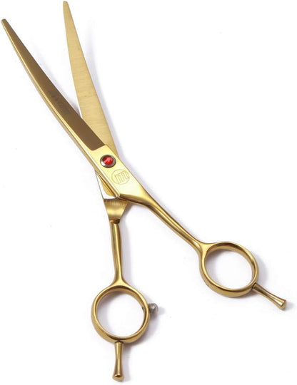 Professional Dog Grooming Scissors Set, 7 Inch/8 Inch Pet Grooming Scissors Chunkers Shears for Dog, Curved Dog Grooming Scissors, Thinning Shears for Dog with Grooming Comb | Pet Grooming Chunkers Shears for Dog, Curved Dog Grooming Scissors, Thinning Sh