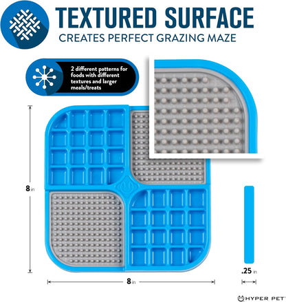 IQ Treat Lick Mat for Dogs & Cats, Slow Feeder Enrichment Toys | Alternative to Puzzle Bowls and Snuffle Play, Calming Activity Eases Boredom and Stress, Spread Soft Snacks on the Surface