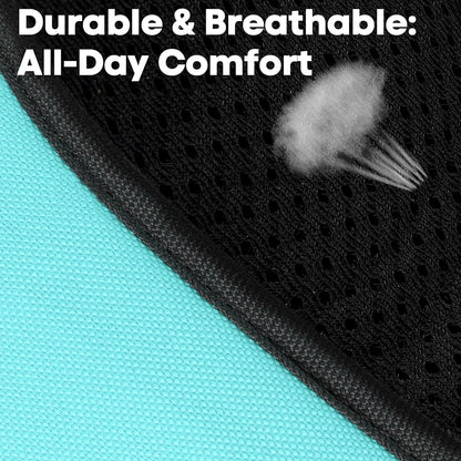 No Pull Dog Harness Medium, Reflective Vest with Front Clip & Handle | Easy On/Off, No Choke, Adjustable, 2 Leash D-Rings, Soft Padded, Breathable, Oxford, for Walking Training, M, Mint Blue
