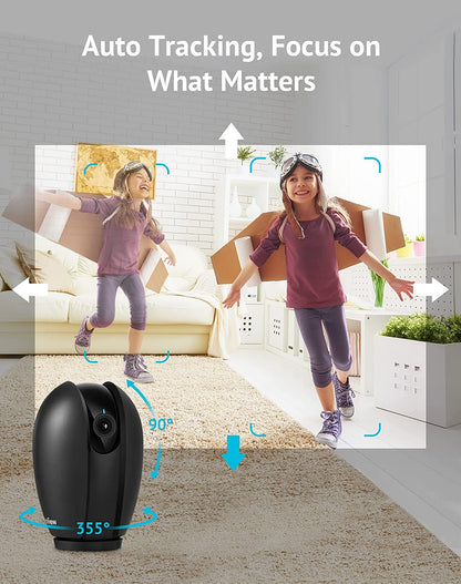 Indoor Security Camera, 1080P Home Security Camera with Sound & Motion Detection, 360° Baby Monitor with Phone App, WIFI Pet Camera,2-Ways Audio, Night Vision,Sd&Cloud Storage, Works with Alexa