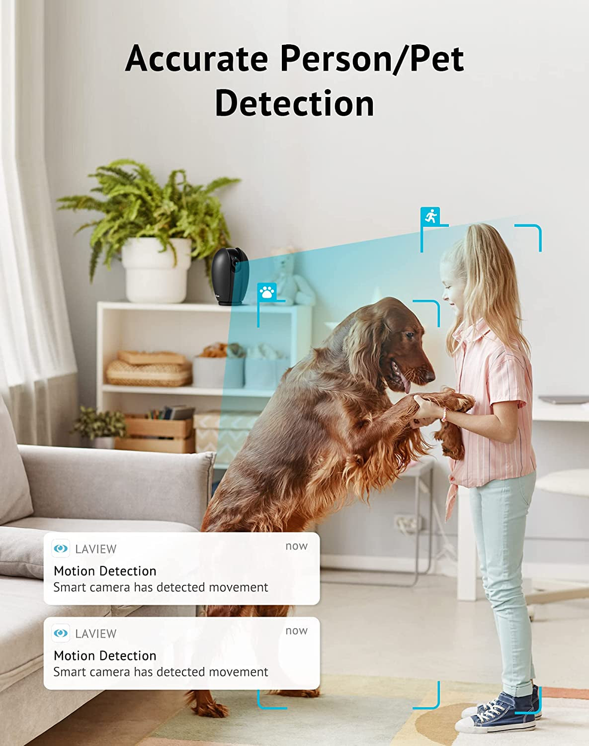 Indoor Security Camera, 1080P Home Security Camera with Sound & Motion Detection, 360° Baby Monitor with Phone App, WIFI Pet Camera,2-Ways Audio, Night Vision,Sd&Cloud Storage, Works with Alexa