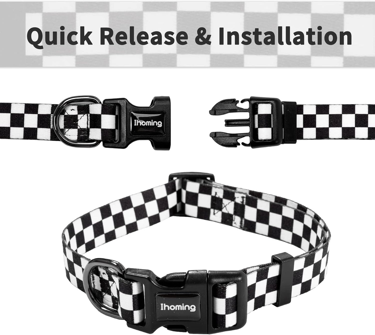 Dog Collar and Leash Set for Large Dogs, up to 80 Lbs | Soft Splicing Design, Adjustable Durable Pet Collar Leash for Everyday Walks, Training, and Outdoor Activities