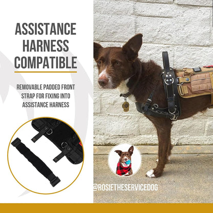 Service Dog Harness No-Pull Dog Harness Adjustable Comfort Pet Dog Vest Harness for Outdoor Walking Medium Black