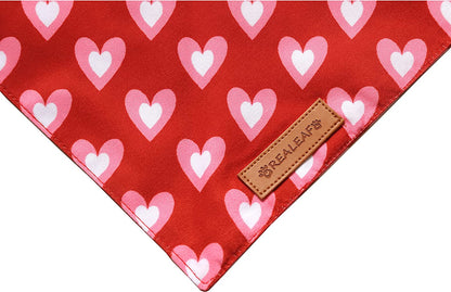Valentine'S Day Dog Bandanas 2 Pack, Triangle Reversible Love Pet Scarf for Boy and Girl, Premium Durable Fabric, Holiday Mothers Day Bandana for Medium and Large Dogs (Large)