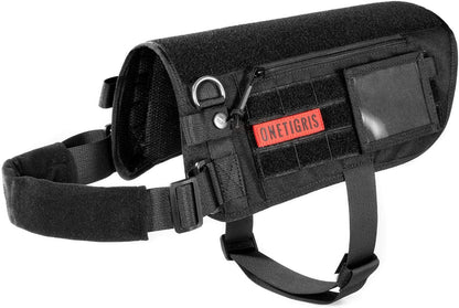 Service Dog Harness No-Pull Dog Harness Adjustable Comfort Pet Dog Vest Harness for Outdoor Walking Medium Black