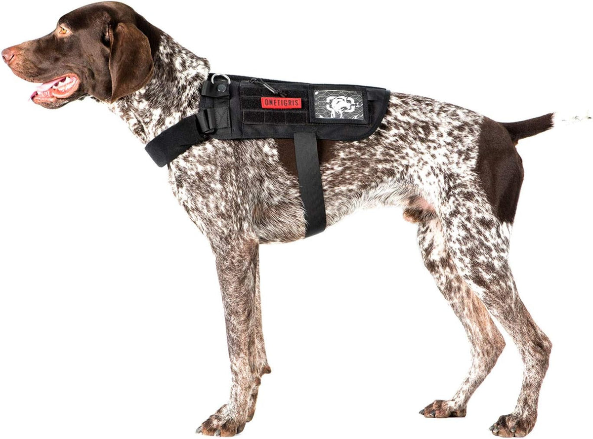 Service Dog Harness No-Pull Dog Harness Adjustable Comfort Pet Dog Vest Harness for Outdoor Walking Medium Black