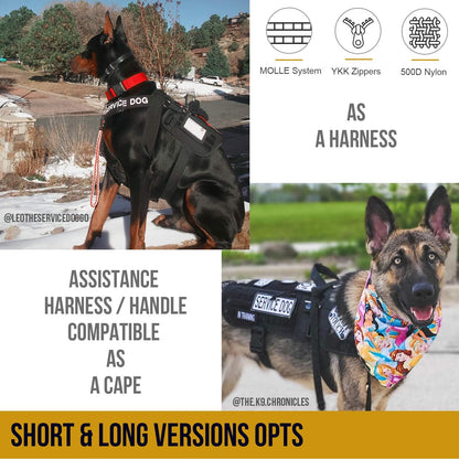 Service Dog Harness No-Pull Dog Harness Adjustable Comfort Pet Dog Vest Harness for Outdoor Walking Medium Black
