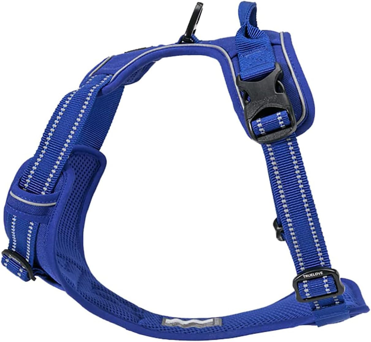 Adjustable No-Pull Dog Harness Reflective Pup Vest Harnesses Comfortable Control Brilliant Colors Truelove Tlh5651(Royal Blue,L) | Front Clip, No-Choke, Soft Padded, Control Handle, anti Escape, Dog Car Harness, Walking and Training, Escape Proof, TLH5651